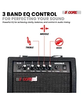 5 Core Guitar Amp 20W Electric Portable Mini Amplifier w Built in 6.5" Speaker Aux Headphone Jack