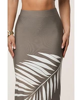 Jluxlabel Women's Palm Print Fantasy Skirt Set