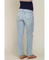 Pinkblush Maternity Light Blue Distressed Knee Jeans