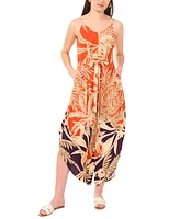 Vince Camuto Women's Printed Bow-Front Sleeveless Jumpsuit