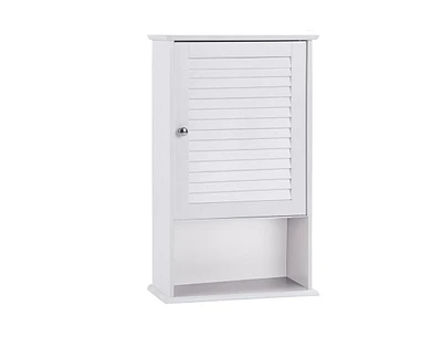 Bathroom Wall Mount Storage Cabinet Single Door with Height Adjustable Shelf
