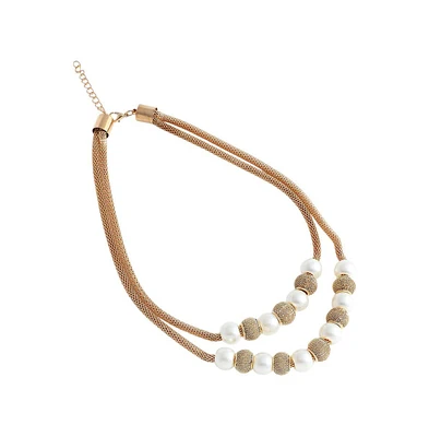 Sohi Gold-Plated Pearl Necklace