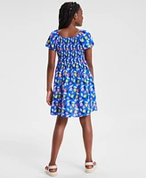 Epic Threads Little & Big Girls Floral-Print Smocked Dress, Exclusively at Macy's