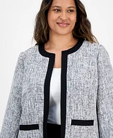 Kasper Plus Tweed Framed Jacket