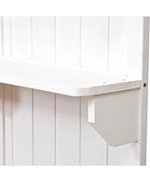 Fir Wood Potting Bench with Hutch