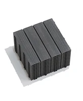 Wpc Patio Tiles - 22 Pack - Interlocking Decking - 11.8" Ash