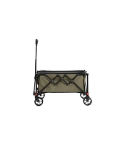 Folding Wagon Cart - All Terrain Wheels (Army Green)