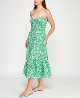Trixxi Juniors' Printed Spaghetti-Strap Midi Dress