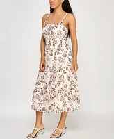 Trixxi Juniors' Printed Pebble Chiffon Spaghetti-Strap Dress