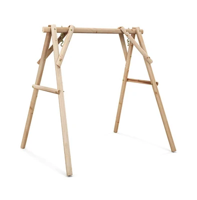 Heavy Duty Wooden Porch Swing Frame with Reinforced Bars