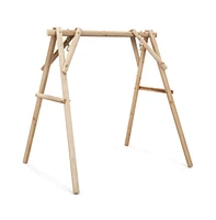 Heavy Duty Wooden Porch Swing Frame with Reinforced Bars