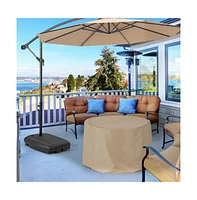Fillable Universal Offset Umbrella Base with Cross Base and Wheels