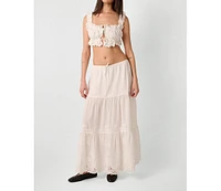 WeWoreWhat Women's Double Tie Top