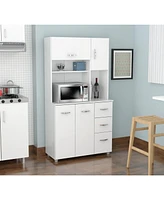 Wooden Kitchen Storage Cabinet for Pantry and Home Organization