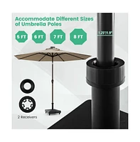 Fillable Umbrella Base Stand with Lockable Universal Wheels