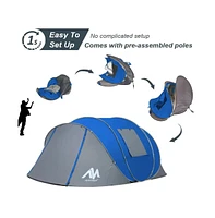 Ayamaya Adobe Xl Instant Set-Up Pop-Up Family Tent – 4–6 Person Waterproof Shelter with Front Vestibule, Double Layer Protection, and No