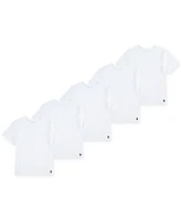 Polo Ralph Lauren Big Boys Crewneck Undershirts, 5 Pack