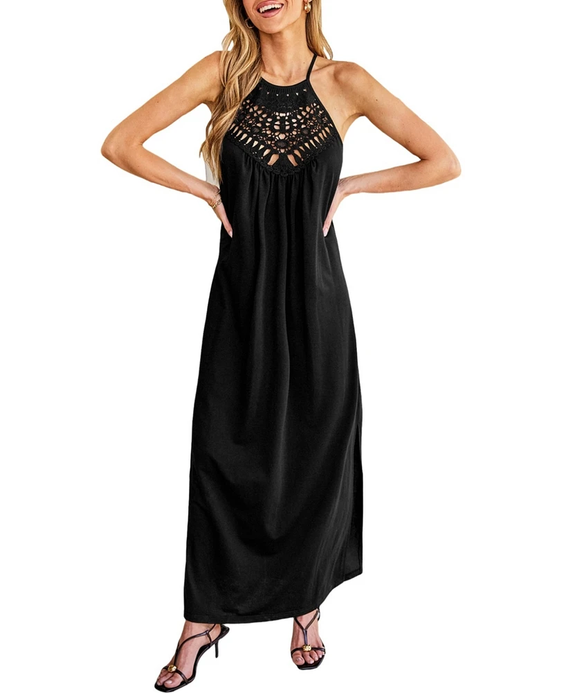 Cupshe Women's Bohemian Lace Maxi Beach Dress