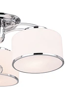 Cwi Lighting 10" Metal Frosted 5 Light Drum Shade Flush Mount