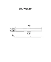 Cwi Lighting 32" Metal Malibu Led Integrated Outdoor Wall Light