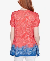 Ruby Rd. Petite Americana Embellished Jersey T-Shirt