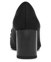 Anne Klein Women's Toni Stretch Block Heel Tailored Pumps
