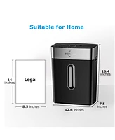 Bonsen Paper Shredder for Home Office, 10-Sheet Cross-Cut Shredder, P-4 High Security Level, Quiet Credit Card Shredder with Jam Proof System, 4 Gallo