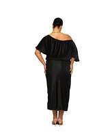 Fashion-szn Curve Plus Chevron Midaxi Dress
