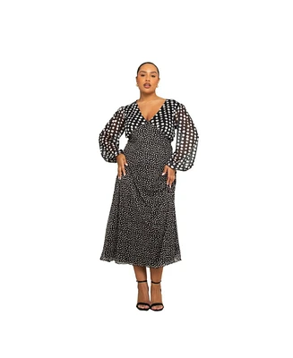 Fashion-szn Curve Plus Stylish Polka Dot Dress