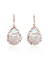 Suzy Levian Sterling Silver Cubic Zirconia Dangle Earrings