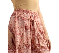Bcx Juniors' Paisley Wrap Dolphin-Hem Pants