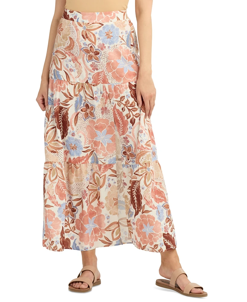 Bcx Juniors' Tiered Slit-Hem Maxi Skirt