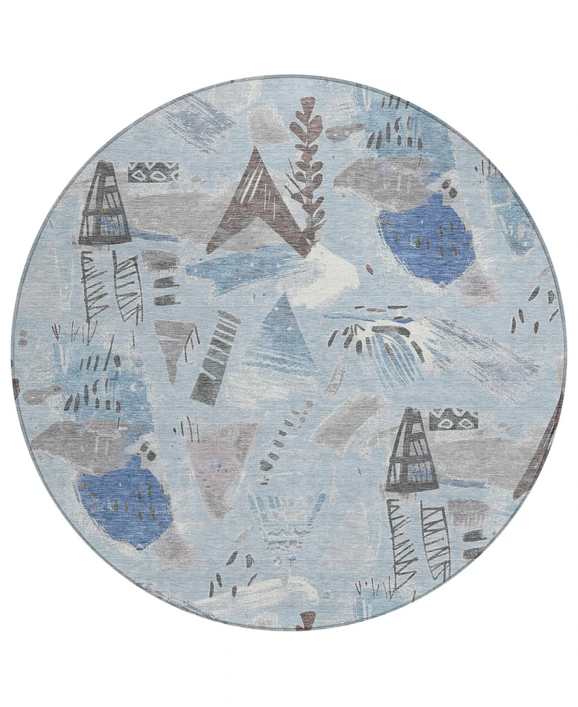 Addison Chantille Machine Washable ACN1579 8'x8' Round Area Rug