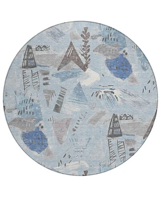Addison Chantille Machine Washable ACN1579 8'x8' Round Area Rug