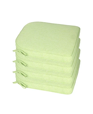 Aoodor Outdoor Dining Chair Cushions Set of 4, Waterproof Patio Furniture Seat Cushions, Pads with Ties, 18 x 19 inch