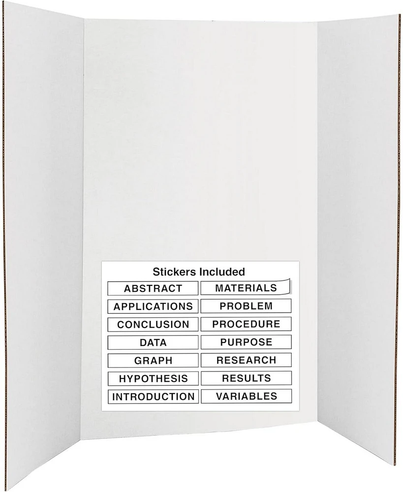Trifold Poster Board 36" x 48" White Presentation Board