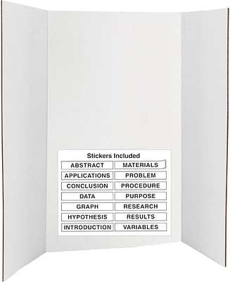 Trifold Poster Board 36" x 48" White Presentation Board