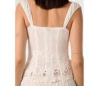 WeWoreWhat Women's Wide Strap Ruched Cup Corset