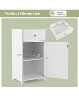 Bathroom Cabinet with Drawer Single Door with Adjustable Shelf