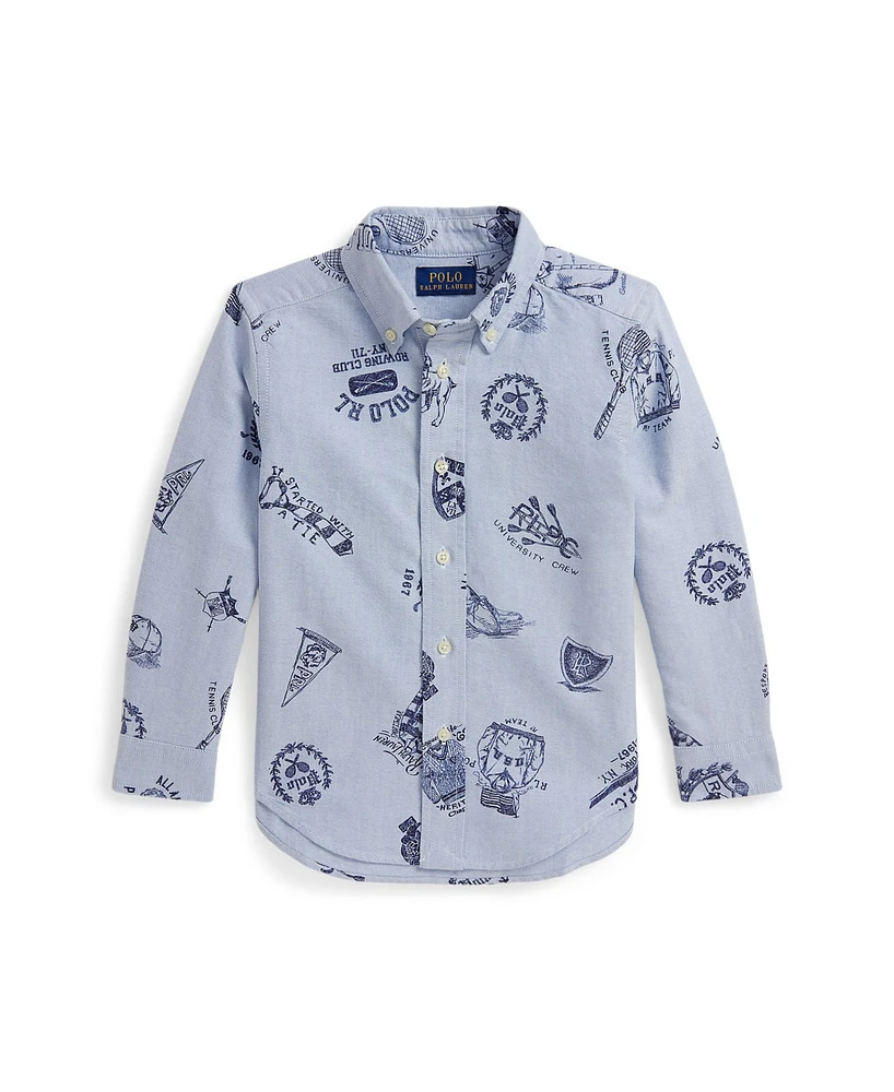 Polo Ralph Lauren Toddler and Little Boys Oxford Graphic Shirt