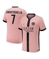 Nike Men's Khvicha Kvaratskhelia Pink Paris Saint-Germain 2024/25 Third Replica Player Jersey