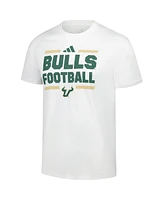 Adidas Men's White South Florida Bulls Football T-Shirt