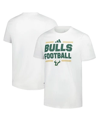 Adidas Men's White South Florida Bulls Football T-Shirt