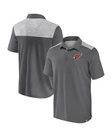 Fanatics Men's Gray Arizona Cardinals Long Shot Polo Shirt