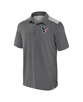 Fanatics Men's Gray Houston Texans Long Shot Polo Shirt