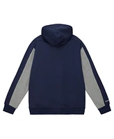 Mitchell & Ness Men's Navy Dallas Cowboys Color Blocked Fleece 2.0 Pullover Hoodie