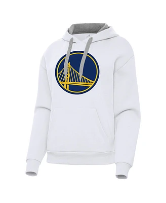 Antigua Women's White Golden State Warriors Victory Pullover Hoodie