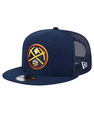 New Era Men's Navy Denver Nuggets Mesh back 9FIFTY Snapback Hat
