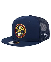 New Era Men's Navy Denver Nuggets Mesh back 9FIFTY Snapback Hat