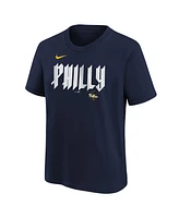 Nike Big Boys and Girls Trea Turner Navy Philadelphia Phillies Fuse City Connect Name Number T-Shirt